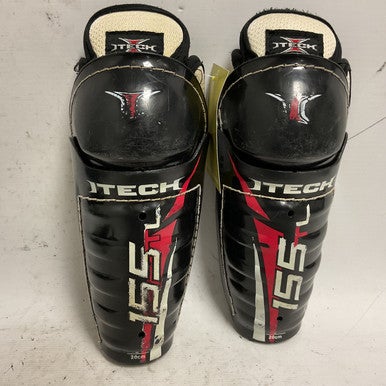 Used Itech 155TL Youth Shin Guards Black And Red 8" 11855-S000188374
