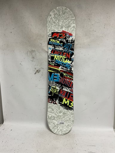 Used M3 DISCORD Boys Snowboard Only White And Black 110 cm 11855-S000188352