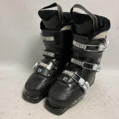 Used Salomon TEAM Mens DH Ski Boot Black And Neon Green 255 MP - M07.5 - W08.5 11855-S000188340