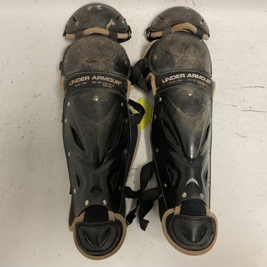 Used Under Armour UALG2-JRVS Catchers Leg Guards Black Junior 11855-S000188318