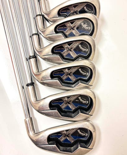 Men's Right Handed Iron Set Stiff Flex Steel Shaft (Used) 5-AW