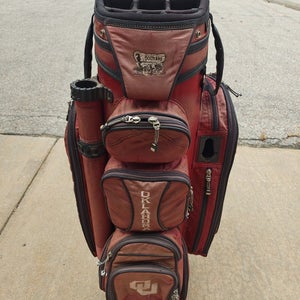 Datrek Oklahoma Sooner OU 14 Divider Golf Cart Bag w Raincover