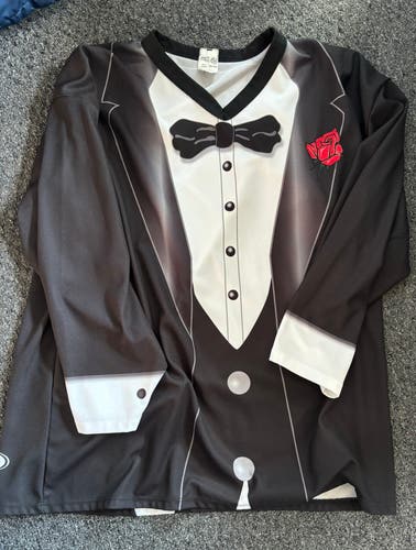 Black Tuxedo Athletic Knit Jersey
