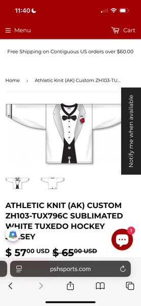 White Tuxedo Jersey SidelineSwap Buy and Sell on SidelineSwap