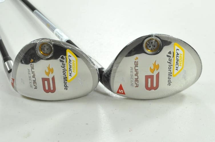 TaylorMade Burner Rescue 2 and 4 Hybrid Set Stiff Right Graphite NEW NOS #192371