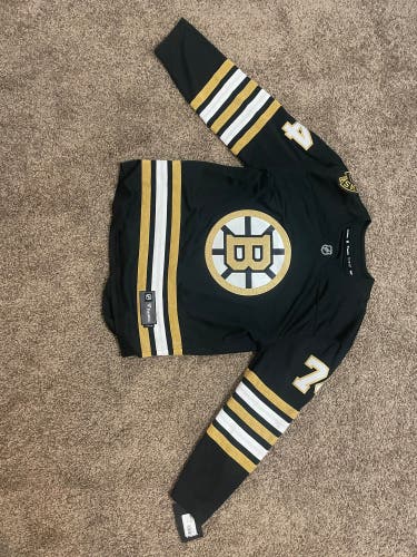 Medium Boston Bruins DeBrusk Centennial Fanatics Breakaway Home Jersey NWT