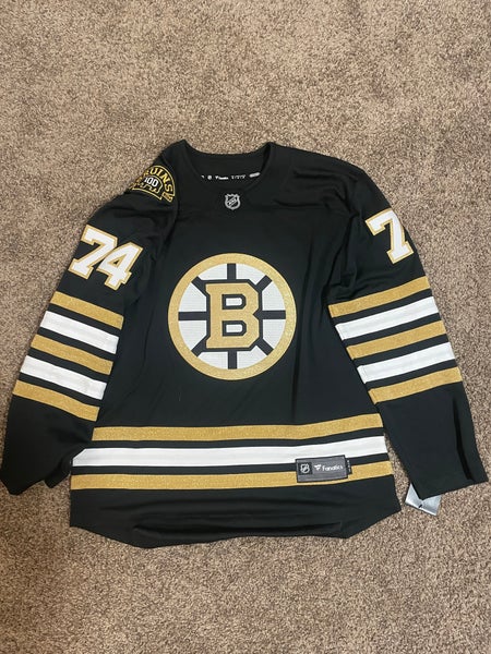 Medium Boston Bruins DeBrusk Centennial Fanatics Breakaway Home Jersey NWT