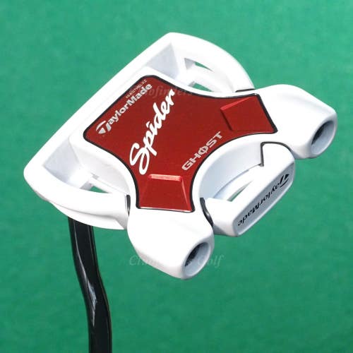 LH TaylorMade 2024 Spider Ghost White 35.5" DB Mallet Putter W/Super Stroke & HC