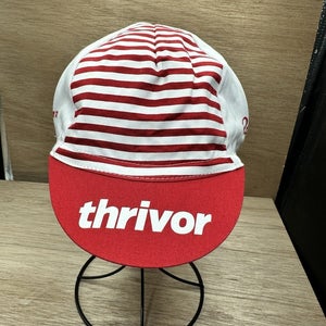 Rapha Cycling Cap One Size Thrivor Red White Cotton Bike Ride Hat
