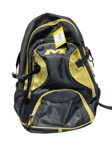 Used Miken BLACK AND GOLD BAG BB/SB Player Carry Bag Black 11834-S000037859