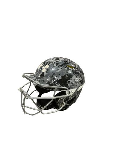 Used Under Armour BLK/GRY Batting Helmet w/Mask Black One Size 11834-S000037842