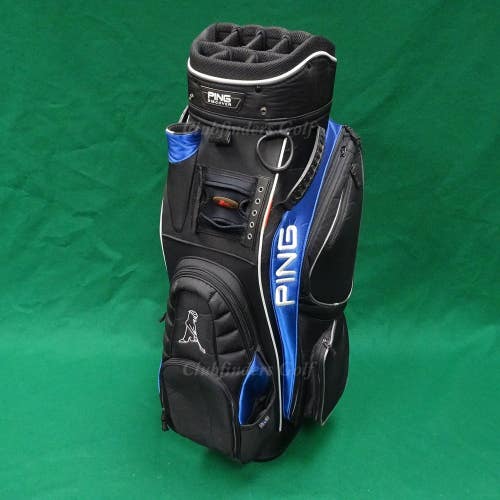 Ping Discover Black/Blue/White 14-Way Golf Cart Bag w/ Raincover