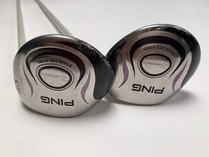 Ping Rhapsody 5 & 7 Fairway Wood Set 22* 26* ULT 129 Ultra Light Ladies RH