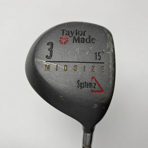 Taylormade Midsize System 2 3 Fairway Wood 15* Dynamic Gold S300 Stiff Steel RH