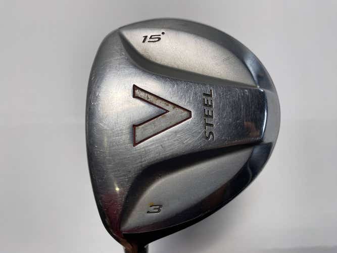 TaylorMade V Steel 3 Fairway Wood 15* Dynamic Gold S300 Stiff Steel Mens LH