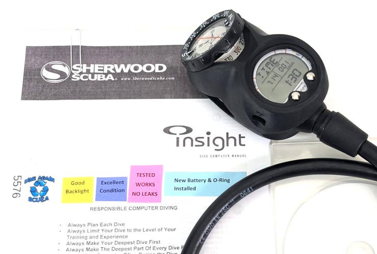 Sherwood Insight 3 Gauge Navigator Console Scuba Dive Diving Computer Air Nitrox