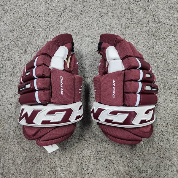 CCM Tacks 4 Roll Pro Gloves - Maroon 11" (New)