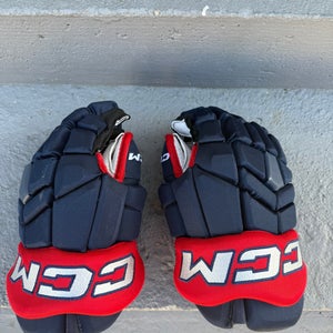 Pro stock CCM 14 inch Columbus blue jackets gloves