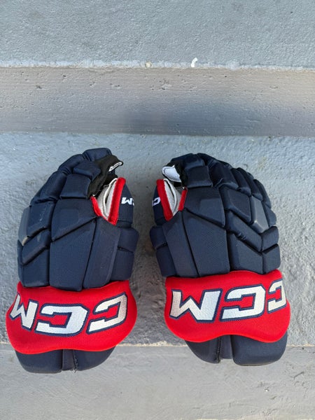 Pro stock CCM 14 inch Columbus blue jackets gloves
