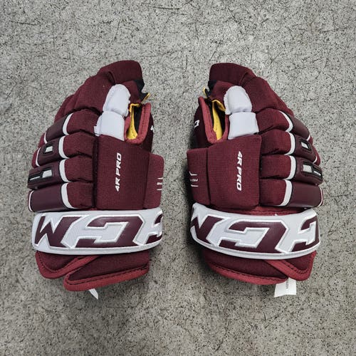 CCM Tacks 4 Roll Pro Gloves - Maroon 11" (New)