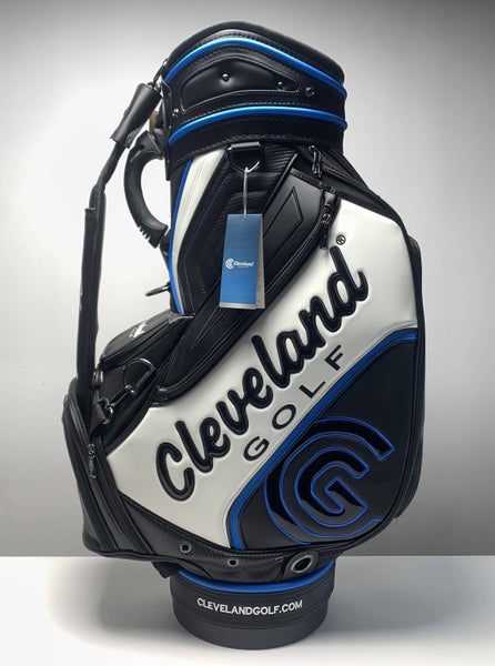 Cleveland Staff Bag Black Blue White 6-Way Divide Single Strap Golf Bag NEW