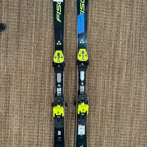 Men's 2023 Fischer 165 cm Racing RC4 World Cup SL Skis With Bindings Max Din 13 (New)