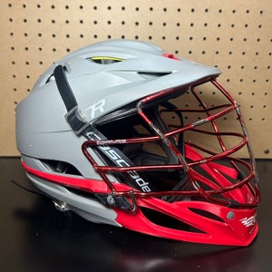Cascade R Lacrosse Helmet Adult Matte Gray Red