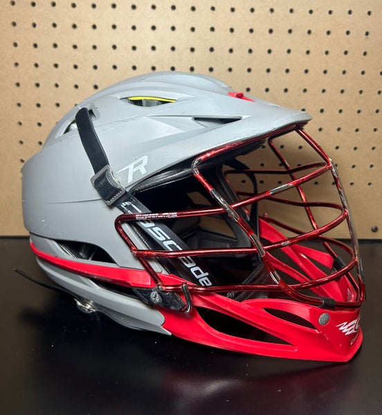 Cascade R Lacrosse Helmet Adult Matte Gray Red