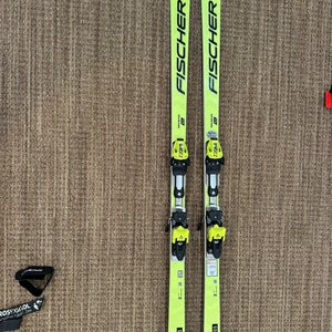 Men's 2022 Fischer 193 cm Racing RC4 World Cup GS Skis With Bindings Max Din 20 (Used)