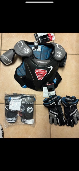 Brand new youth small Maverick Charger lacrosse equipment! Meets NOCSAE