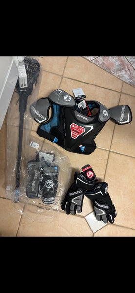 Brand new youth medium lacrosse equipment set up! Meets NOCSAE