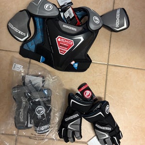 New maverick charger lacrosse equipment. Youth medium. Meets NOCSAE standards