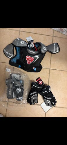 New maverick charger lacrosse equipment. Youth medium. Meets NOCSAE standards