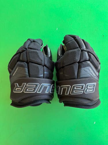 Black Senior Bauer Supreme Ultrasonic Gloves 13"