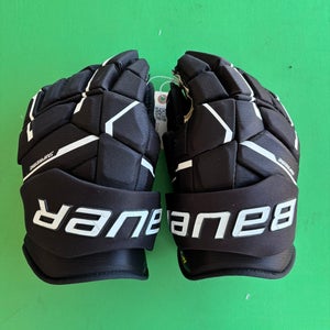 Black Senior Bauer Supreme M5 Pro Gloves 15"