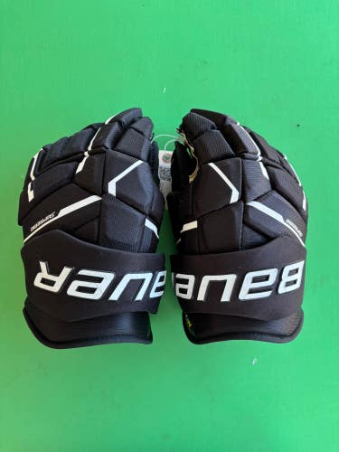 Black Senior Bauer Supreme M5 Pro Gloves 15"