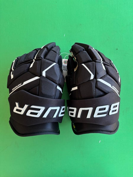 Black Senior Bauer Supreme M5 Pro Gloves 15"