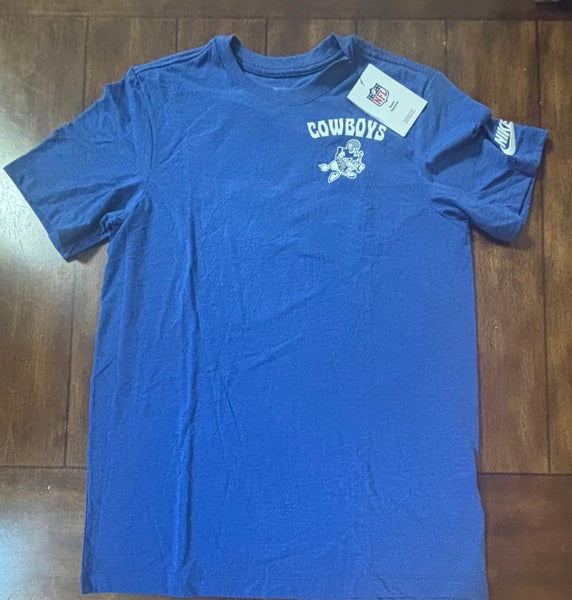 Dallas Cowboys Retro Logo Shirt Nike Tee -Blue - Adult Medium NWT