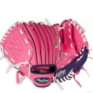 New RAWLINGS PINK/PURPLE TBALL GLOVE W/BALL 11834-RAWPL91PP-120