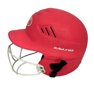Used Rawlings RCFH Batting Helmet w/Mask Neon Pink S/M 11406-S000105498