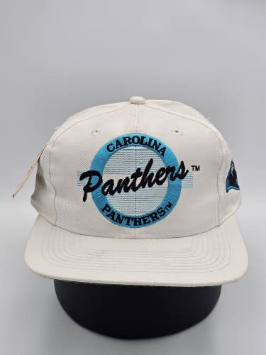 NEW Vintage Carolina Panthers NFL Sports The Game Hat Cap Vtg White Snapback
