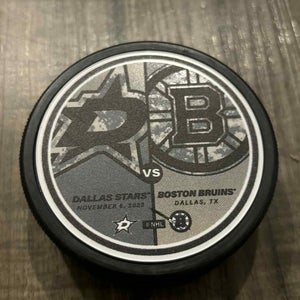 Dallas Stars vs Boston Bruins Military Appreciation Night Hockey Puck