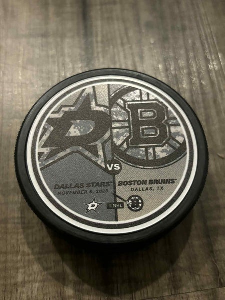 Dallas Stars vs Boston Bruins Military Appreciation Night Hockey Puck