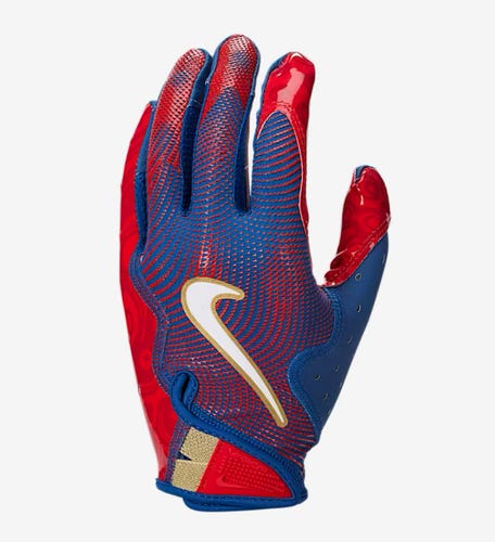 Nike Vapor Jet 8.0 Football Gloves men’s sizeXL Industrial Blue Red *BRAND NEW*