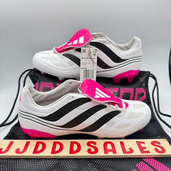 Adidas Predator Presicion.3 FG Soccer Cleats White Black Pink ID6790 Men’s Sz 7   New
