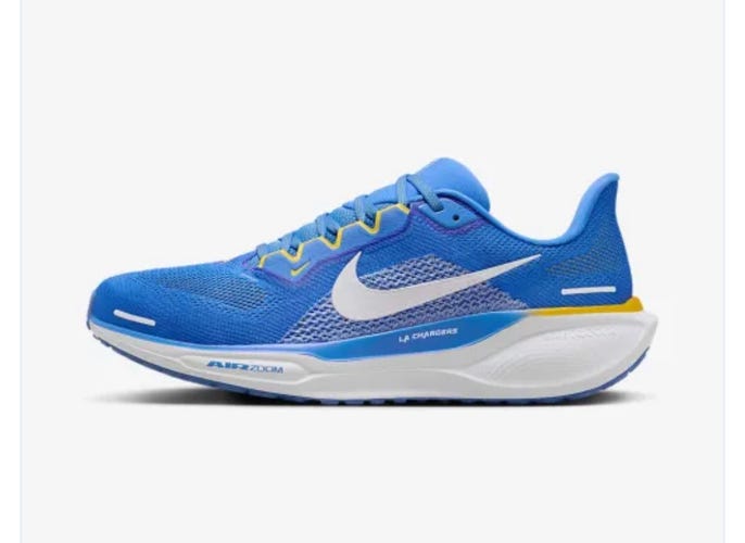 Size 11 - Nike NFL x Air Zoom Pegasus 41 Los Angeles Chargers *NEW* FZ5078-400