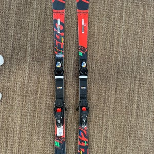 Men's 2022 Rossignol Racing 157 cm Hero FIS SL Pro Skis With Bindings Max Din 15 (Used)