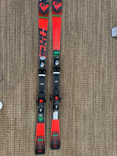 Men's 2023 Rossignol Racing 157 cm Hero FIS SL Pro Skis With Bindings Max Din 15 (Used)