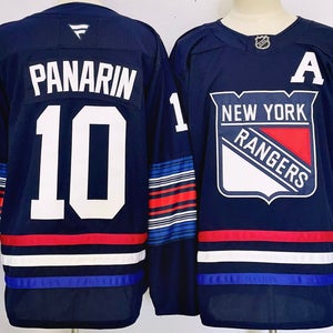 New York Rangers 10 Artemi Panarin Navy Blue Alternate Ice Hockey Jersey size 50