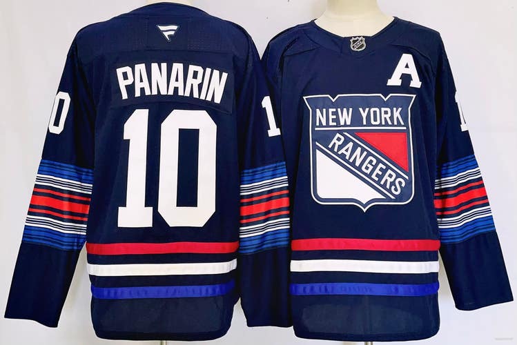 New York Rangers 10 Artemi Panarin Navy Blue Alternate Ice Hockey Jersey size 50
